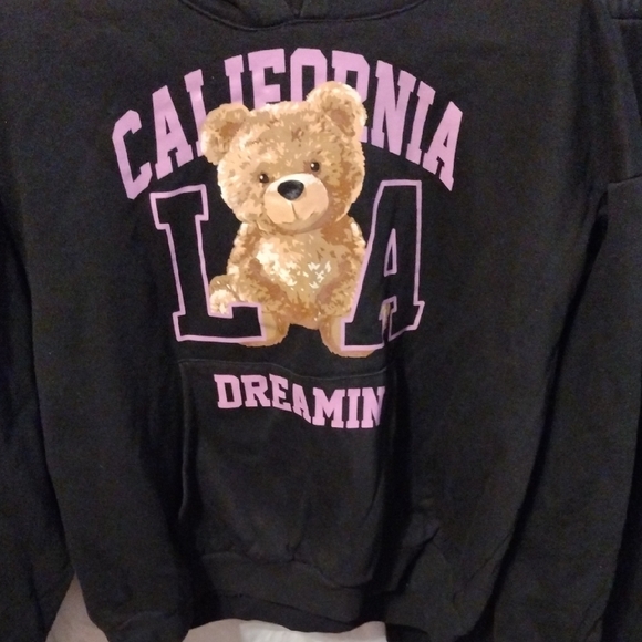 No Boundaries Pants - No Boundaries,Sweatsuit, Black Hoodie and sweat Pants with Teddy Bear and Pants